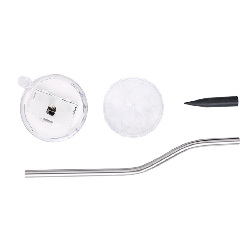 Lampa solara LED tip Diamant pentru gradina , inaltime 30 cm, 2V, ABS, 600mAh, alb rece - imagine 4