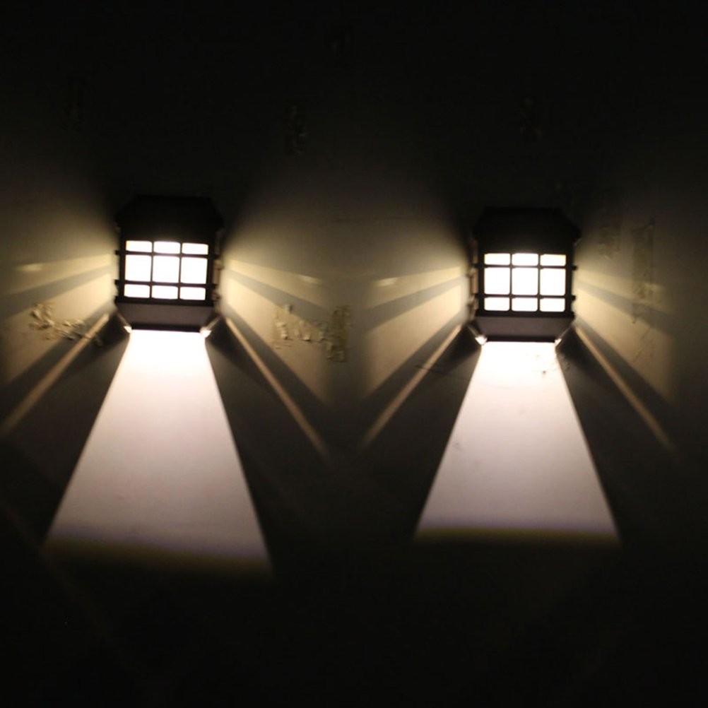 Lampa solara LED tip Felinar pentru perete , 11.5 x 8.3cm, 1.2V, ABS, 400mAh, alb rece - imagine 4