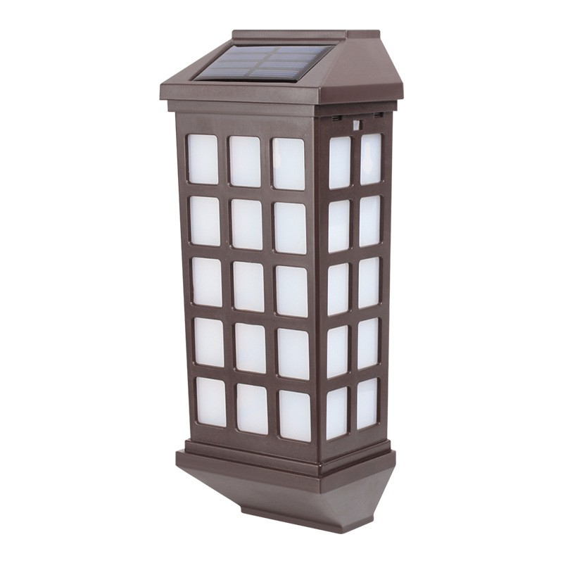 Lampa solara LED tip Felinar pentru perete , 23 x 9 cm, 1.2V, ABS, 600mAh, rezistent la apa, alb rece - imagine 3