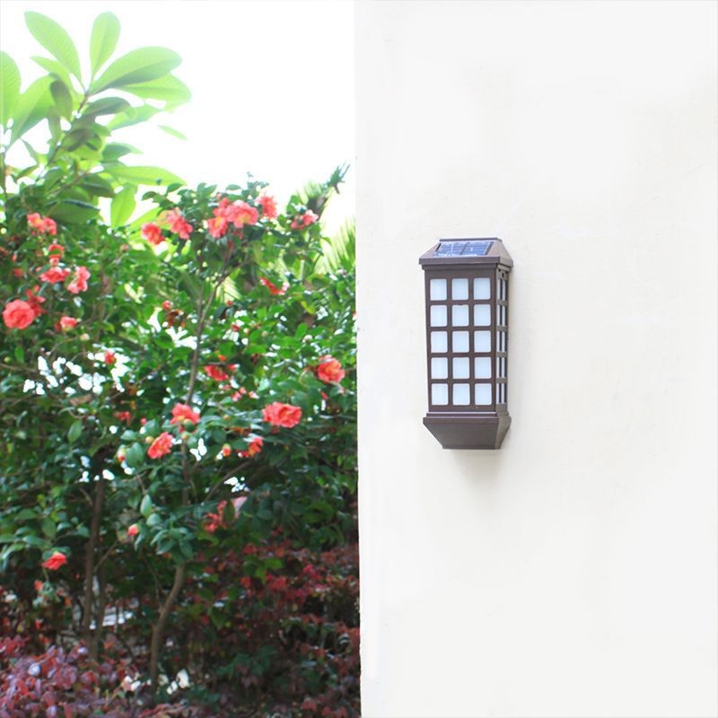 Lampa solara LED tip Felinar pentru perete , 23 x 9 cm, 1.2V, ABS, 600mAh, rezistent la apa, alb rece - imagine 4