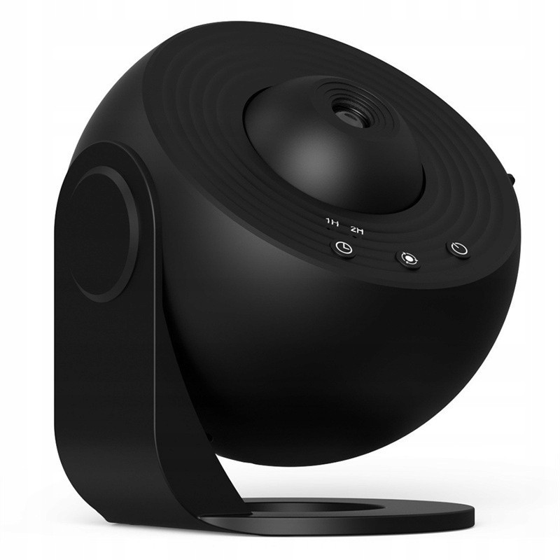 Lampa Tip Proiector Galaxie, , pentru Dormitor, Tematica Cer Instelat, Model Glob, HD, Rotire 360 de Grade, 13 Imagini, Incarcare USB, 5 W, 11.2x10.8x10.9 cm, Negru