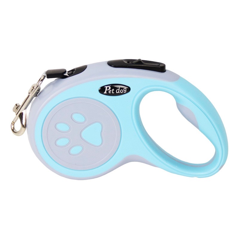 Lesa Automata Retractabila, , pentru Caini, 3m, 20 kg, ABS, Gri/Bleu, 8x12x4 cm - imagine 4