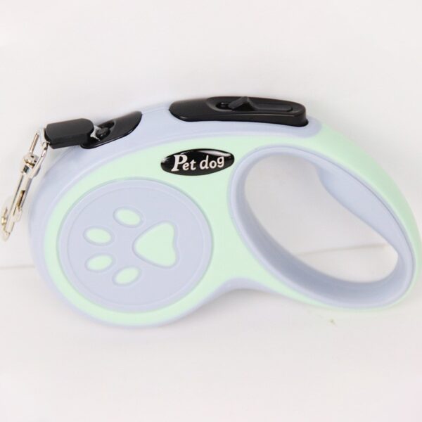 Lesa Automata Retractabila, , pentru Caini, 3m, 20 kg, ABS, Verde/Bleu, 8x12x4 cm - imagine 4