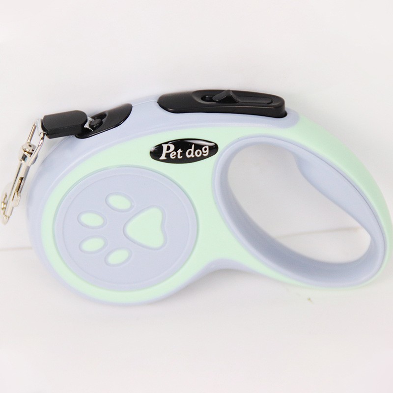 Lesa Automata Retractabila, , pentru Caini, 3m, 20 kg, ABS, Verde/Bleu, 8x12x4 cm - imagine 4