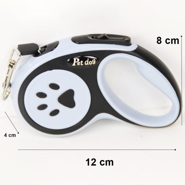 Lesa Automata Retractabila, , pentru Caini, 3m, 20 kg, ABS, Negru/Bleu, 8x12x4 cm - imagine 4