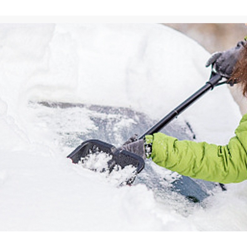 Lopata de Iarna, Flippy, pentru Deszapezire, din ABS si Aliaj de Aluminiu, Maner Detasabil, 96 x 25 x 54 cm, Negru - imagine 2