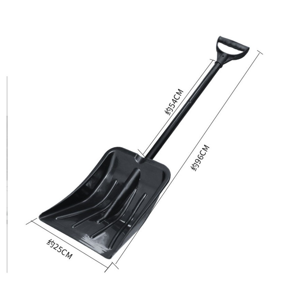 Lopata de Iarna, Flippy, pentru Deszapezire, din ABS si Aliaj de Aluminiu, Maner Detasabil, 96 x 25 x 54 cm, Negru - imagine 3