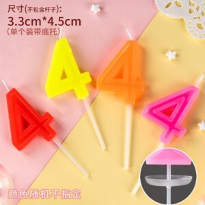 Lumanare Tort, cifra 4, , Culoare Random