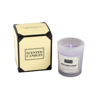 Lumanare Parfumata, , Model Borcan Translucid, 6.2 x 5.2 cm, Aroma de Lavanda, Mov