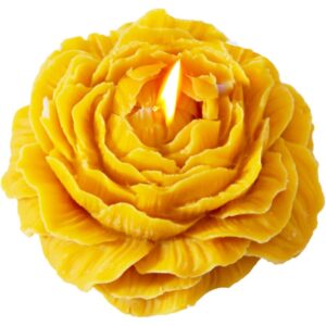 Lumanare Parfumata, , Model Trandafir, Ardere 10h, 70 g, 7.5 x 3.5 cm, Parfum de Citrice, Portocaliu