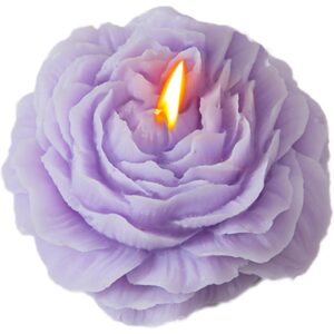 Lumanare Parfumata, , Model Trandafir, Ardere 10h, 70 g, 7.5 x 3.5 cm, Parfum de Lavanda, Mov