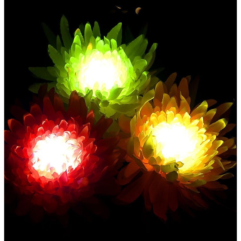 Lampa Solara LED tip Crizantema cu o floare pentru Gradina, Inaltime 80 cm, - imagine 3