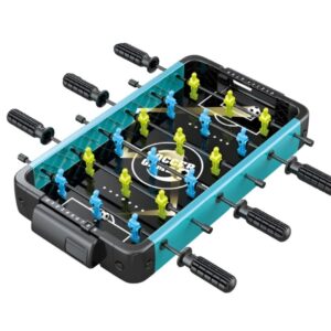 Masa de Fotbal cu Teren si 18 Jucatori , 6 Manere, 2 Mingi, cu Tablou Scor, din ABS, 49.8x26x6.6 cm, Design Multicolor, pentru Copii/ Adulti