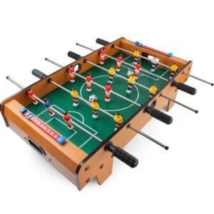 Masa de Fotbal cu Teren si 18 Jucatori , 6 Manere, cu Tablou pentru Scor, din Metal, Lemn si ABS, 69 x 36.5 x 23 cm, cu Picioruse, pentru copii/adulti