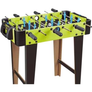 Masa de fotbal cu teren si 18 jucatori , 6 manere, cu Tablou Scor, din Metal si ABS, 70 x 59 x 64 cm, Design Multicolor, pentru copii/adulti, verde