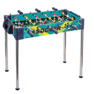 Masa de Fotbal, , cu Picioare Inalte, 6 Manere, Tablou de Scor, 62 x 8 x 35.5 cm, din Lemn/Otel si ABS, Albastru