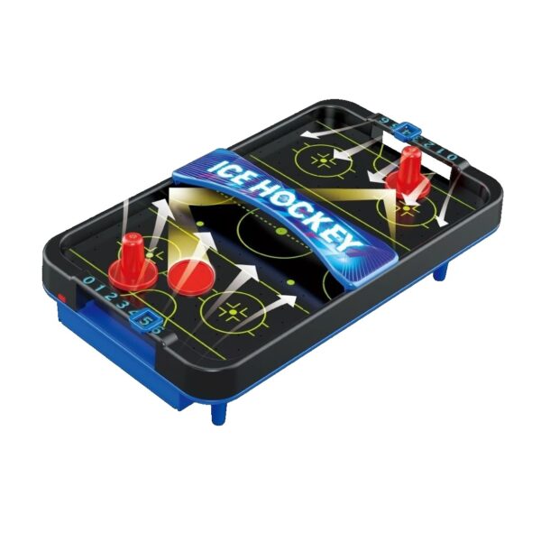 Masa Ice Hockey, , cu Tabela de Scor, 2 Pucuri, din ABS, pentru Adulti/Copii +5 Ani, 28 x 8 x 16 cm, Negru