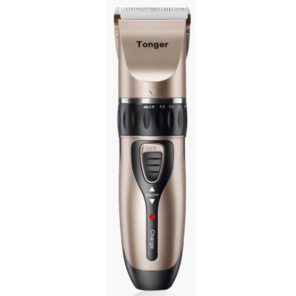 Masina De Tuns Bebelusi si Copii, , Lame Cermice si Inox, Fara Fir, Functie Anti Taiere, Silentios, 50 W, 4 Accesorii, Incarcator USB, Gold Negru