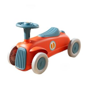 Masinuta Ride-On , cu Sistem Anti-Rasturnare, Claxon pe Volan, 1-6 Ani, 60 x 28 x 34 cm, Rosu-Albastru