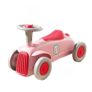 Masinuta Ride-On , cu Sistem Anti-Rasturnare, Claxon pe Volan, 1-6 Ani, 60 x 28 x 34 cm, Roz