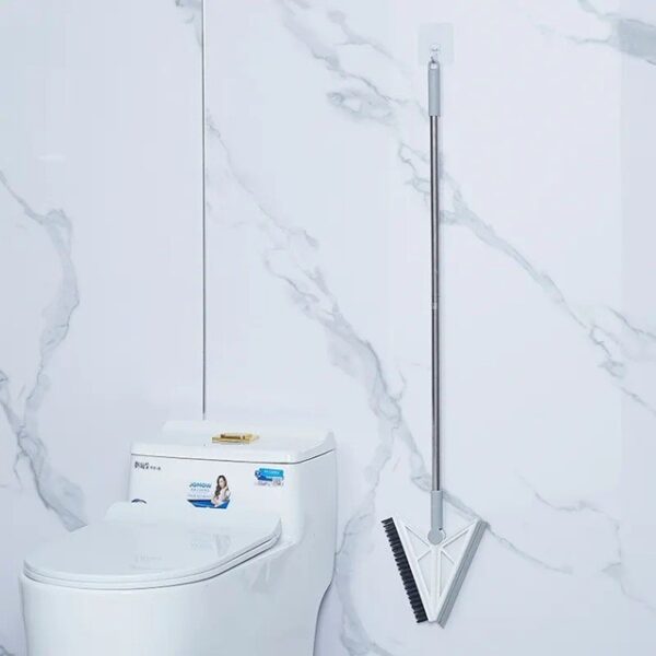 Matura Telescopica, , cu Doua Capete - Perie/Racleta 23 cm, Lungime 110 cm, din Plastic/Otel/Silicon, Gri - imagine 2