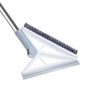 Matura Telescopica, , cu Doua Capete - Perie/Racleta 23 cm, Lungime 110 cm, din Plastic/Otel/Silicon, Gri