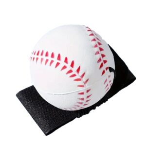Minge Saltareata Hiperelastica, , Model Minge de Baseball cu Fixare de Mana, Space Moon Ball foarte Elastica, Antistress pentru Copii, Diametru 66 mm, Alb