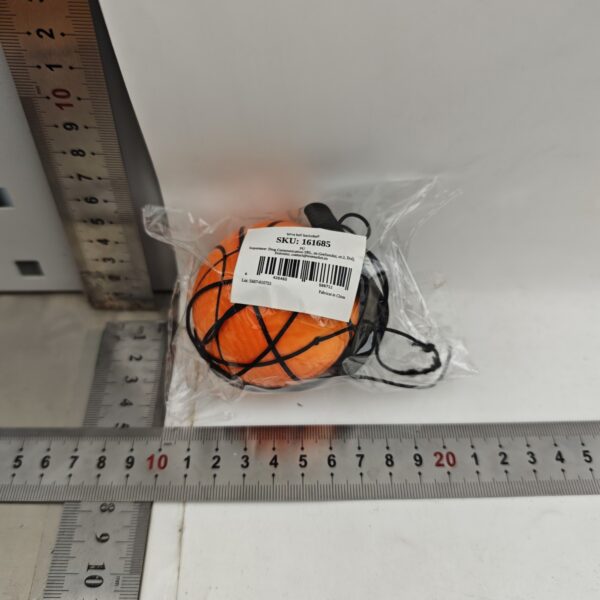 Minge Saltareata Hiperelastica, , Model Minge de Basket cu Fixare de Mana, Space Moon Ball foarte Elastica, Antistress pentru Copii, Diametru 66 mm, Portocaliu - imagine 4