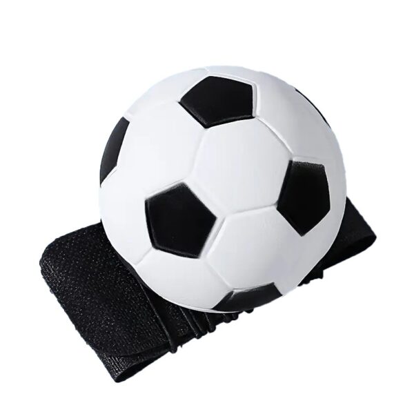 Minge Saltareata Hiperelastica, , Model Minge de Fotbal cu Fixare de Mana, Space Moon Ball foarte Elastica, Antistress pentru Copii, Diametru 66 mm, Alb Negru