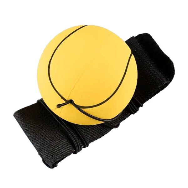 Minge Saltareata Hiperelastica, , Model Minge de Tenis cu Fixare de Mana, Space Moon Ball foarte Elastica, Antistress pentru Copii, Diametru 66 mm, Galben
