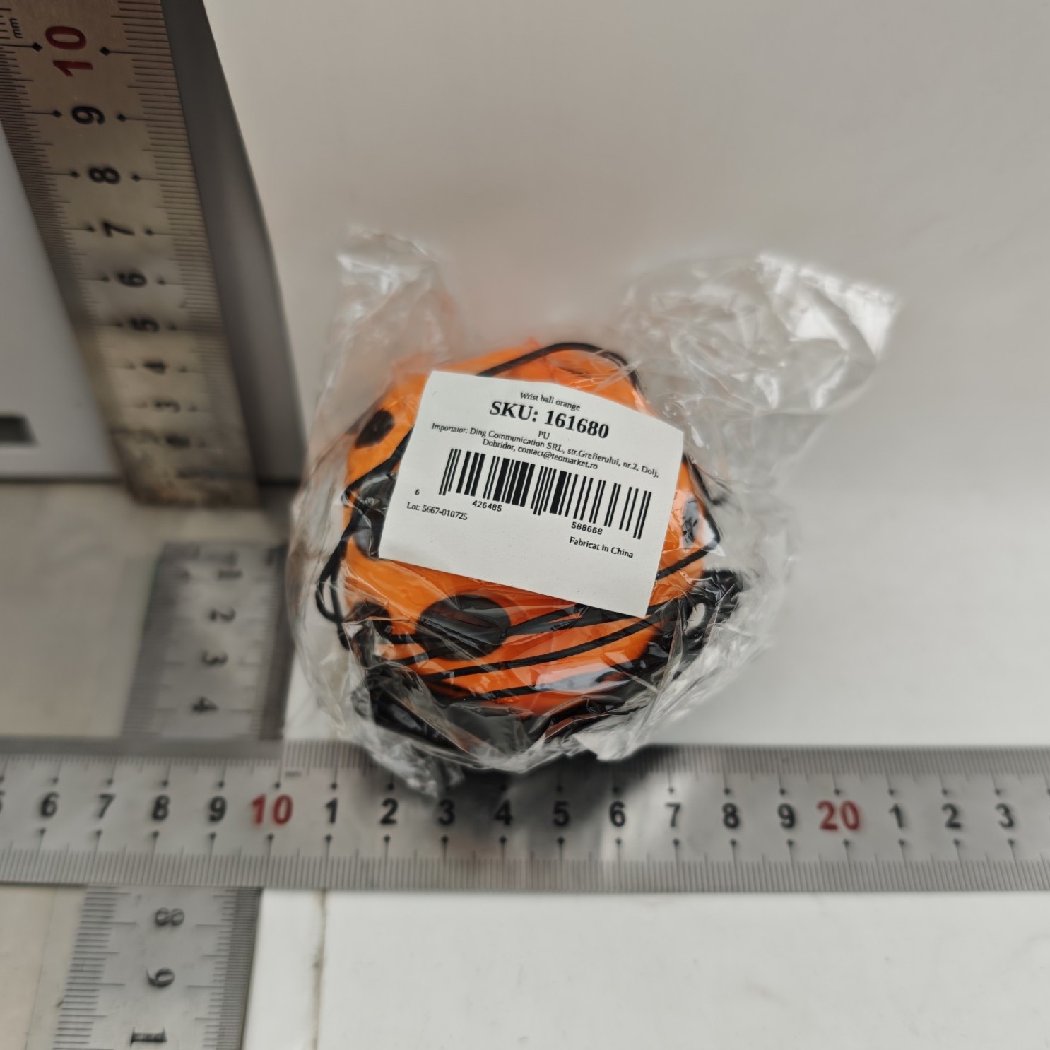 Minge Saltareata Hiperelastica, , Space Moon Ball foarte Elastica, Antistress pentru Copii, Diametru 66 mm, Portocaliu - imagine 3