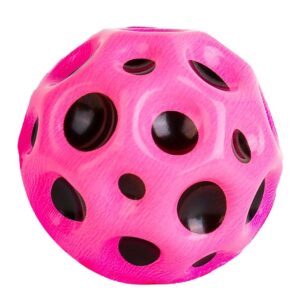 Minge Saltareata Hiperelastica, , Space Moon Ball foarte Elastica, Antistress pentru Copii, Diametru 66 mm, Roz