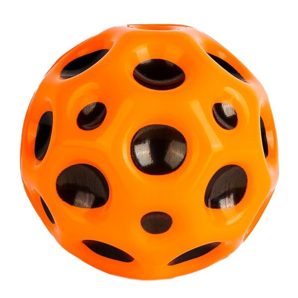 Minge Saltareata Hiperelastica, , Space Moon Ball foarte Elastica, Antistress pentru Copii, Diametru 66 mm, Portocaliu