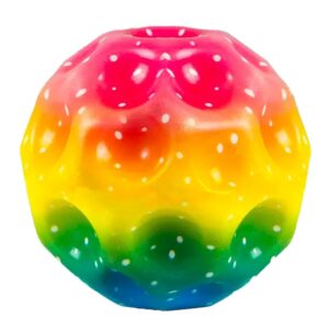 Minge Saltareata Hiperelastica, , Space Moon Ball foarte Elastica, Antistress pentru Copii, Diametru 66 mm, Multicolor Galben