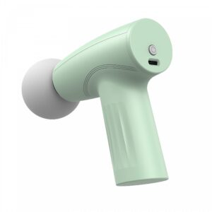 Mini Aparat de Masaj, , Tip Pistol, Incarcare USB Tip C, Portabil, Pentru Relaxare Musculara, Autonomie 120 Min, 3 Trepte de Viteza, Verde