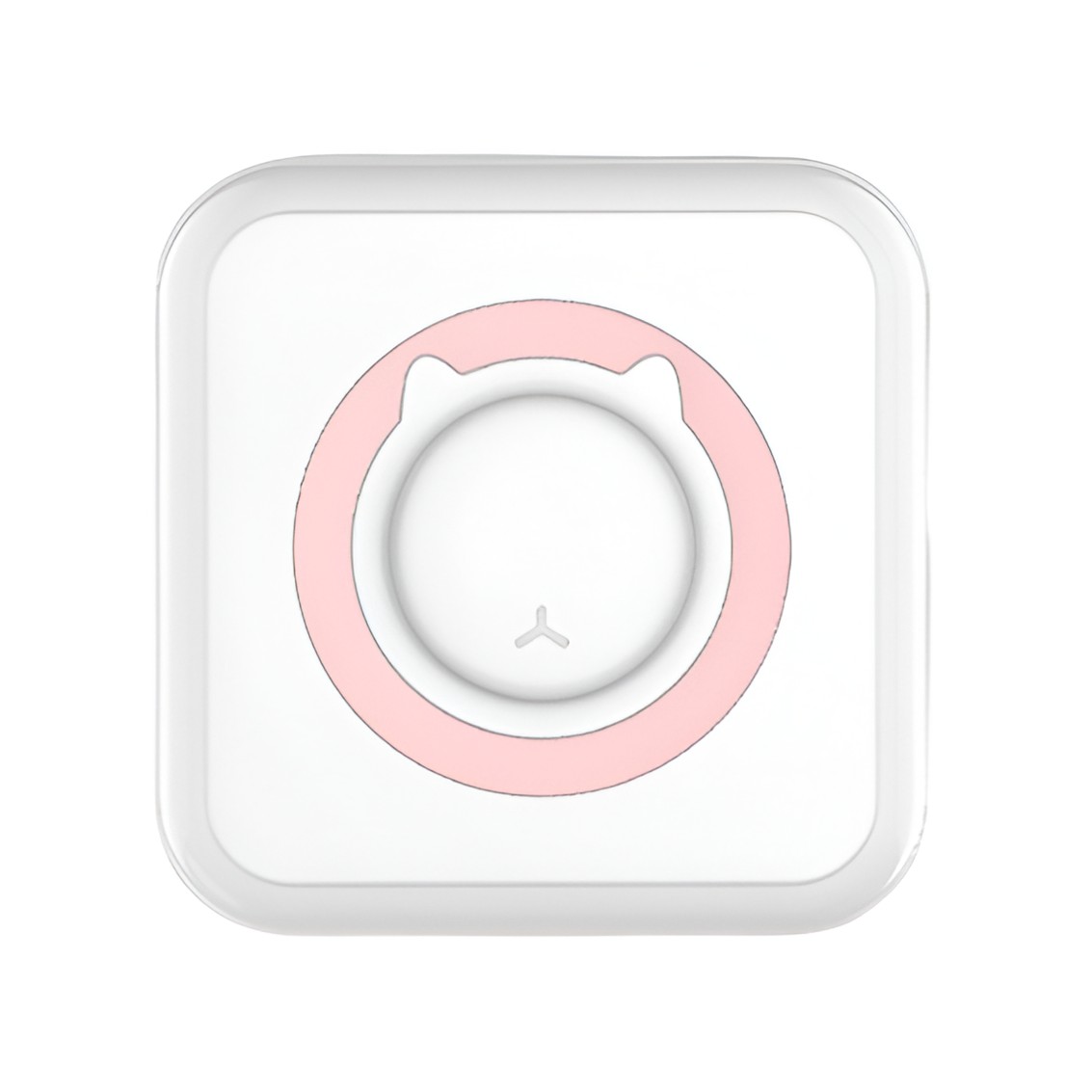 Mini Imprimanta Foto Portabila, , 5 Role de Hartie Termica, 5 Role Autocolante, 3 Role Colorate, Pixuri, Incarcare USB, Model Pisica, Alb Roz