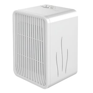 Mini Incalzitor pentru Birou, , Incalzire si Racire, 1000-1200W, cu Lumini, cu Maner, Lungime Cablu 1.5 m, 3 Trepte de Temperatura, 15.3x13.8x22.5 cm, Alb