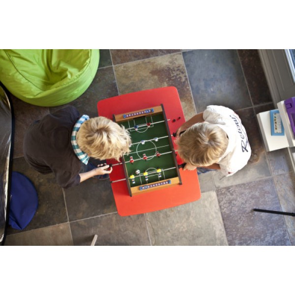 Mini Masa de Fotbal cu Teren si 12 Jucatori , 4 Manere, cu Tablou pentru Scor, din Metal, Lemn si ABS, 34.5 x 23 x 7 cm, pentru copii/adulti - imagine 2