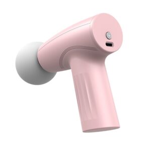 Mini Aparat de Masaj, , Tip Pistol, Incarcare USB Tip C, Portabil, Pentru Relaxare Musculara, Autonomie 120 Min, 3 Trepte de Viteza, Roz