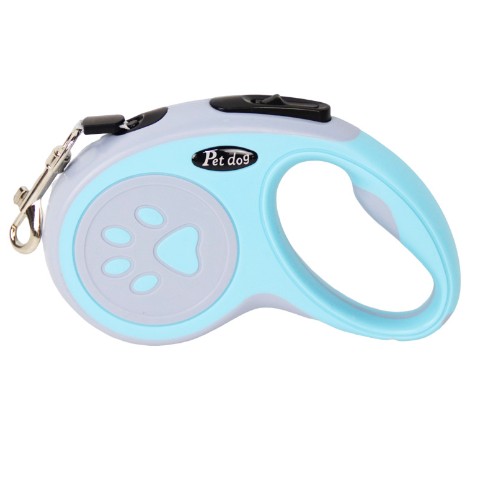 Lesa Automata Retractabila, , pentru Caini, 3m, 20 kg, ABS, Gri/Bleu, 8x12x4 cm