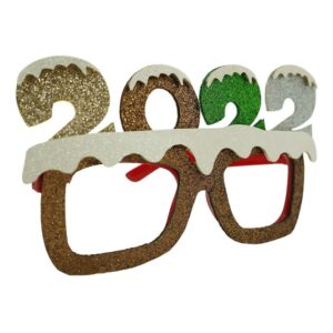 Ochelari petrecere de Revelion, 2022, Maro, din Plastic si Poliester,