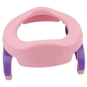 Olita Portabila 2 in 1, , Olita + Capac de Toaleta, din Plastic, Diametru 21 cm, Roz