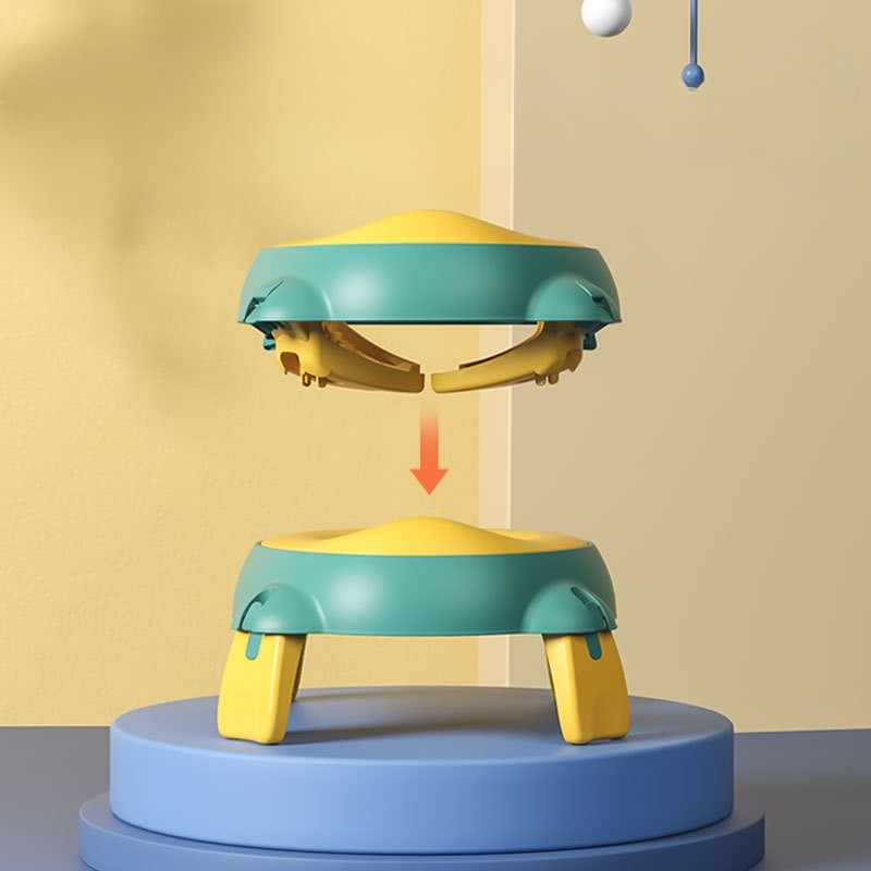 Olita Portabila,, pentru Calatorii, Confectionata din Spuma PU, 1-6 ani, 34x32x17 cm, Verde/Galben - imagine 2