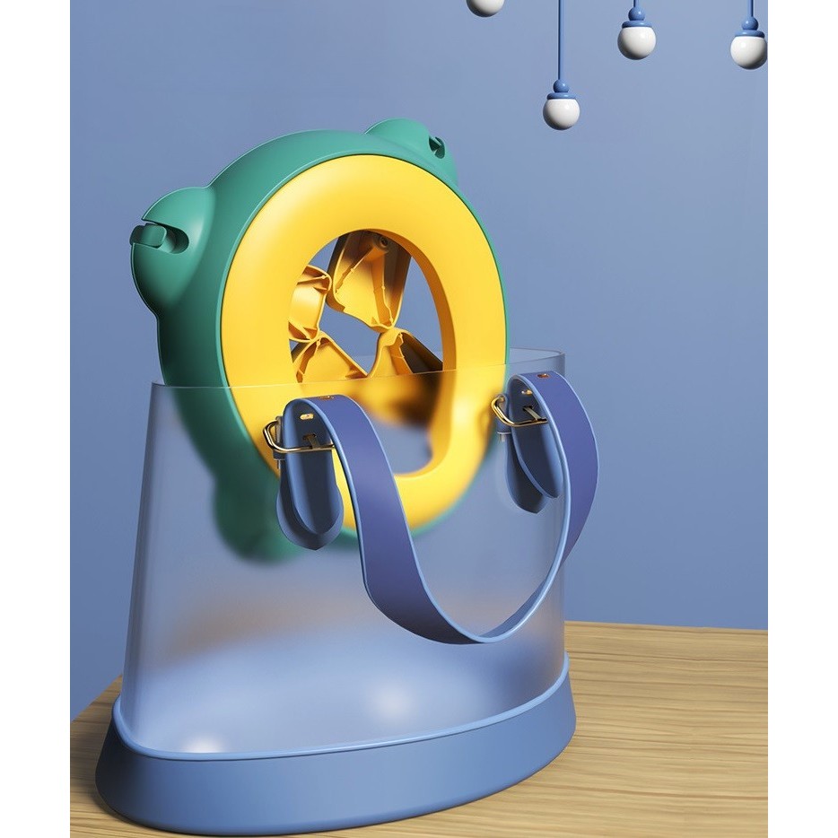 Olita Portabila,, pentru Calatorii, Confectionata din Spuma PU, 1-6 ani, 34x32x17 cm, Verde/Galben - imagine 4