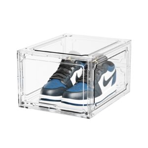Organizator de Pantofi, , din PP+ABS, Usa Frontala Magnetica, Rezistenta la Praf, Anti-Oxidare, Utilizare Multipla, 36 x 28 x 21 cm, Transparent