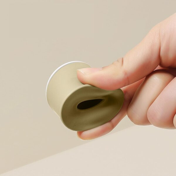 Opritor de Usa, , din Silicon, Model Magicial, cu Prindere de Perete, Anti-Coliziune, 4x 8.5 cm, Galben - imagine 2