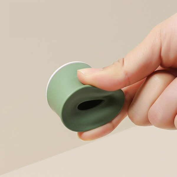 Opritor de Usa, , din Silicon, Model Magicial, cu Prindere de Perete, Anti-Coliziune, 4x 8.5 cm, Verde - imagine 2