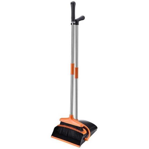 Set matura si faras cu coada, , Pentru uz casnic, Plastic/Otel, Portocaliu/Negru, Depozitare verticala, 26x25.5x83 cm