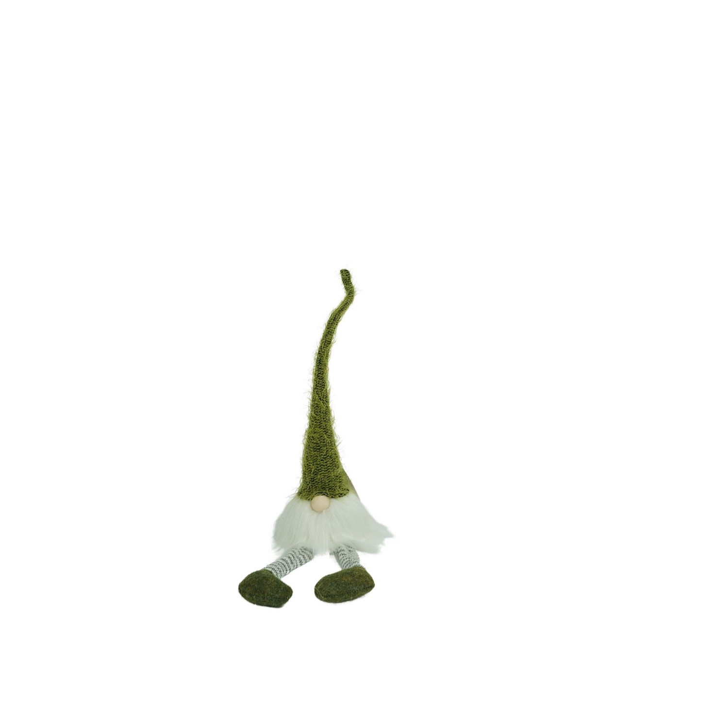 Ornament de Craciun spiridus, , verde/alb, textil, 52 cm - imagine 2