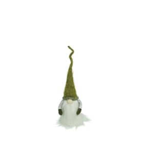 Ornament de Craciun spiridus, , verde/alb, textil, 53 cm